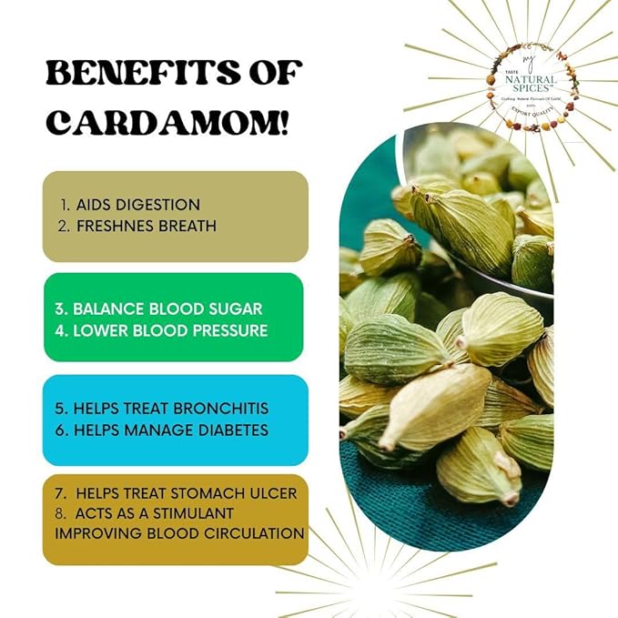 1Kg MJ TASTE NATURAL Cardamom | Aromatic Spice for Culinary Excellence