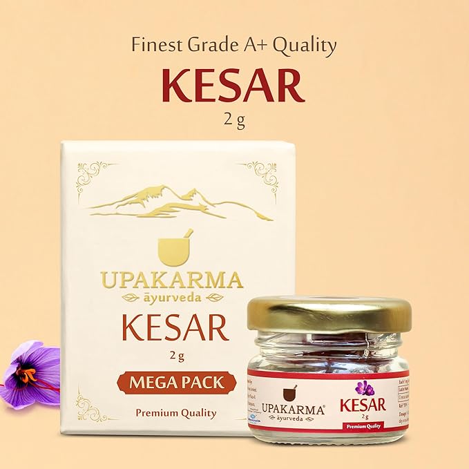 2 Gram- Pack of 1 UPAKARMA Original Kashmiri Kesar/Saffron | Handpicked Pure Finest Grade |