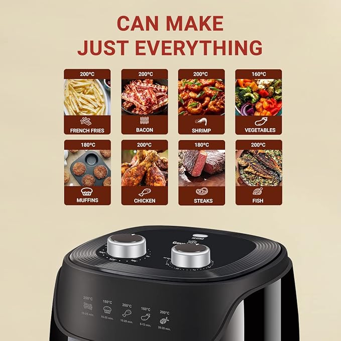 INALSA Air Fryer 1400W with 4.2 Liter Capacity