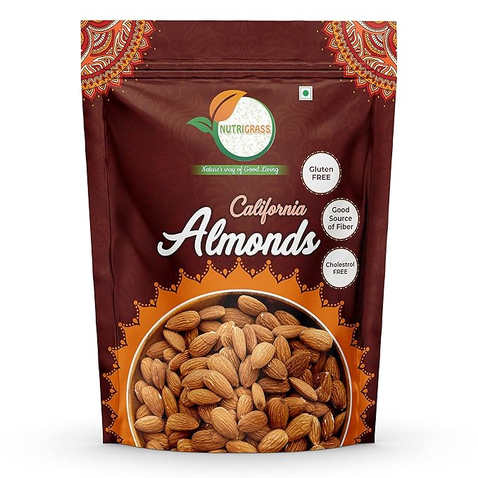 5KG NUTRIGRASS California Healthy and Tasty Dry Fruit Nut Raw Almonds (Dried)