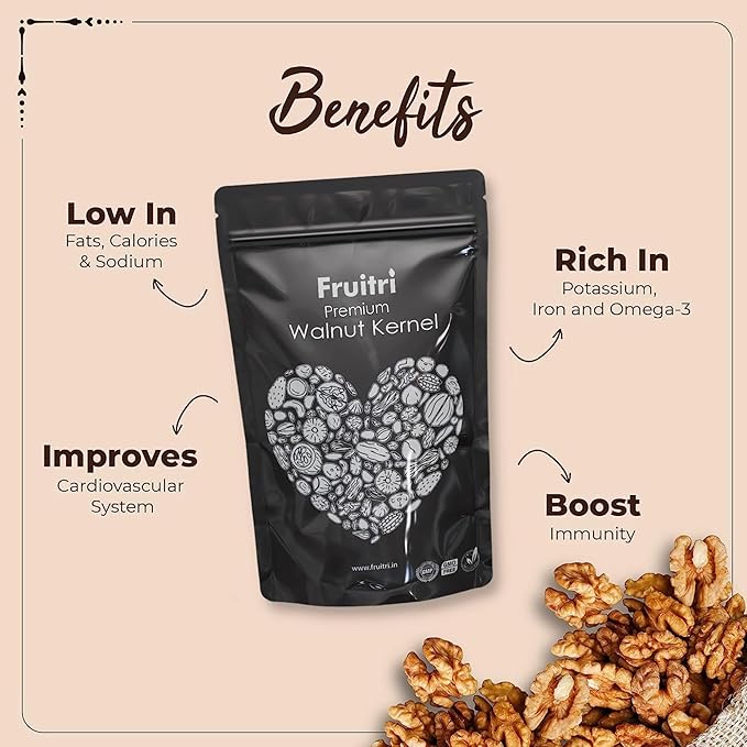 1 Kg Broken walnuts without shell | Akhrot Giri | No Shells, All Flavor | Perfect for Snacking & Baking | Walnut kernels dry fruit value pack
