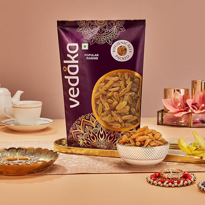 1 Kg | Kismish | Premium Dried Grapes | Sweet Fruity Taste and Soft Chewy Texture | Natural Source of Antioxidants, Potassium & Fiber | Healthy Snack