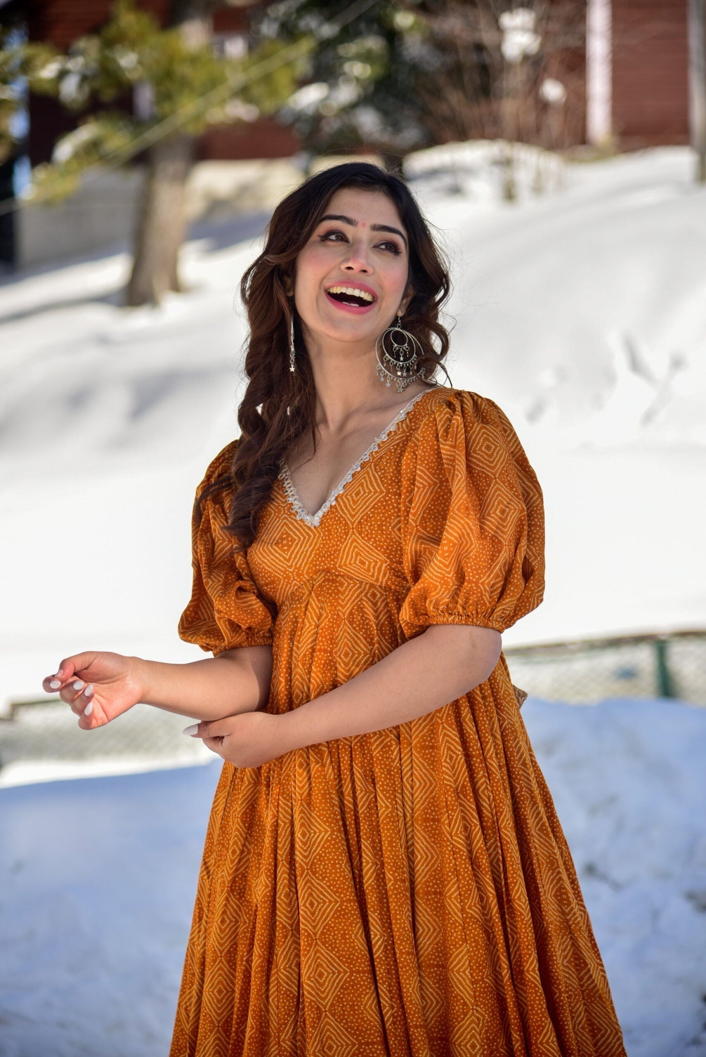 vibrant mustard maxi set