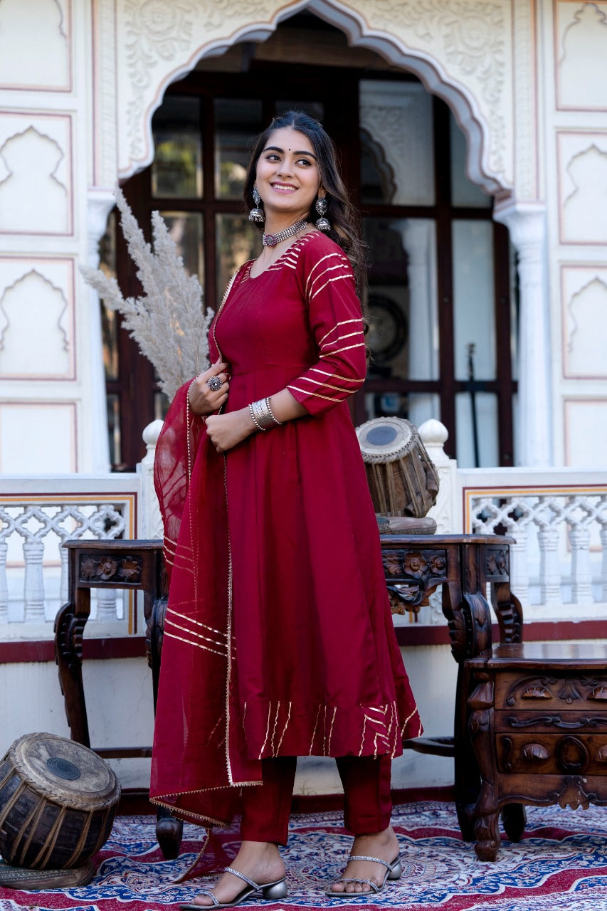 Pretty Maroon Gottawork SALWAR SUIT