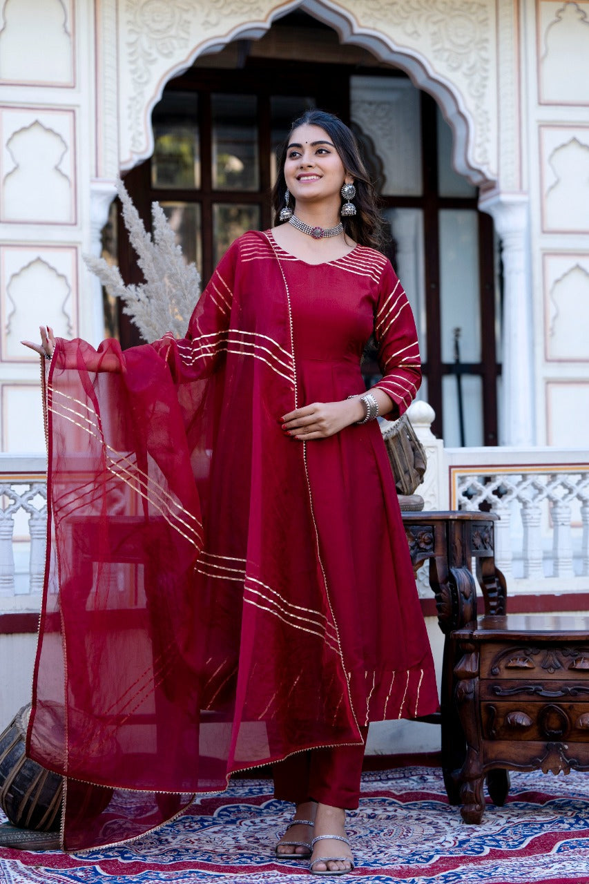 Pretty Maroon Gottawork SALWAR SUIT