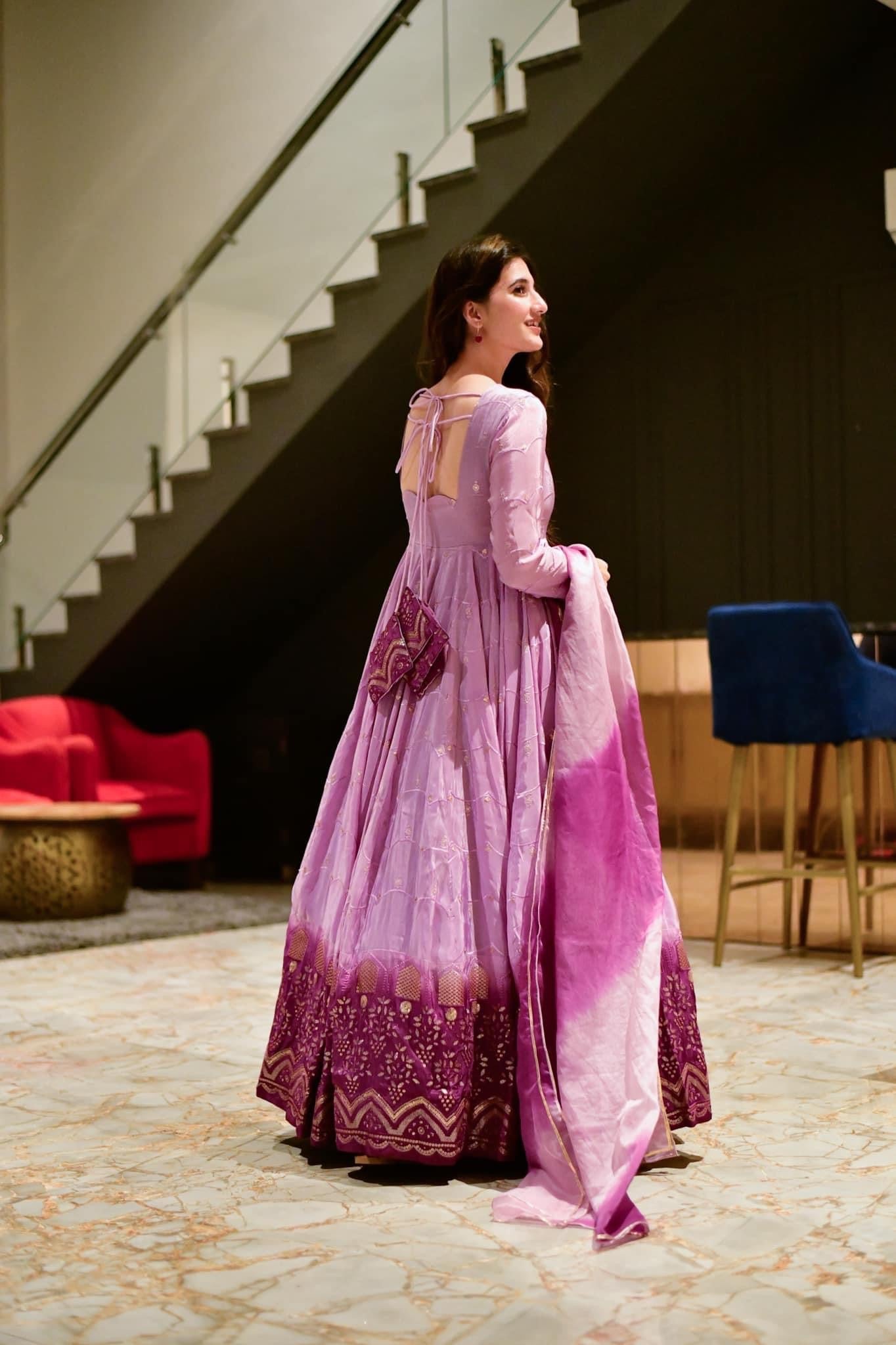 Natasha ombre silk embroidered set