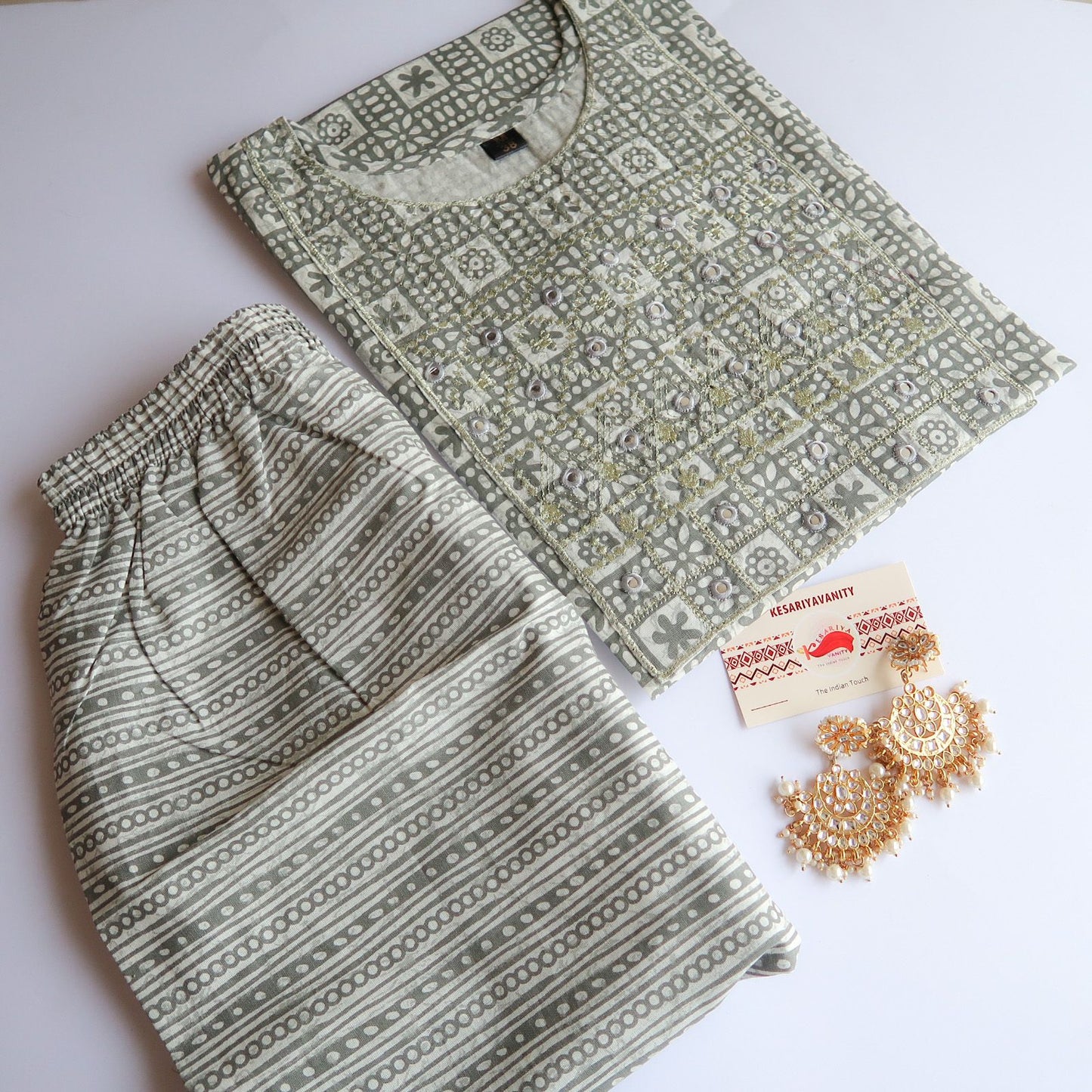 Grey Zari Slim Fit Suit Set