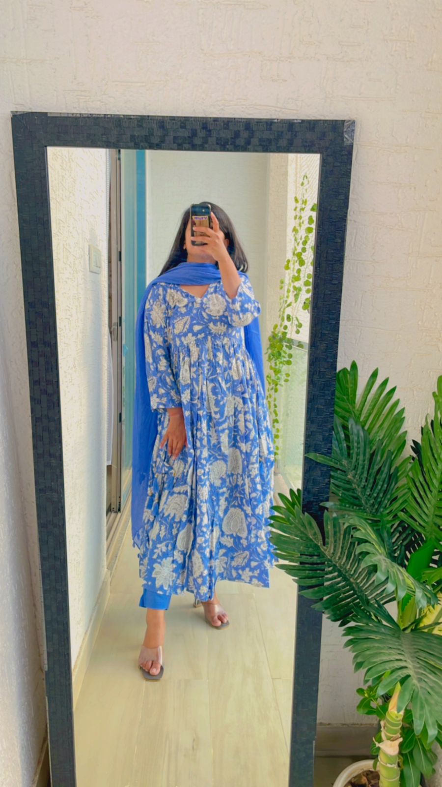 Powder Blue Inaayat Floral Suit Set