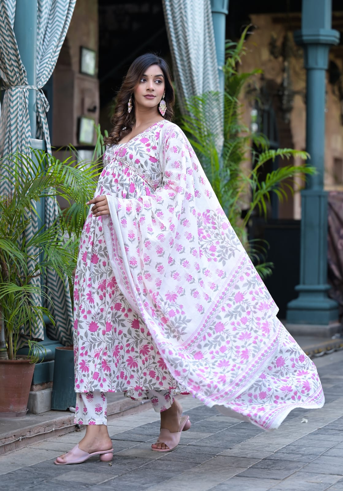 Soothing Rani Pink Premium Cotton Suit Set